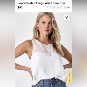 Lulu’s “Sophisticated Image” White Top (sz M) / New with tags, never worn